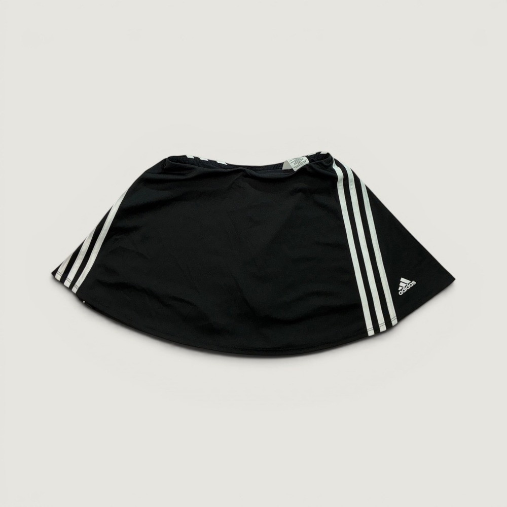 Adidas Skort Womens L Black 3-Stripe Athletic Tennis Golf Skirt